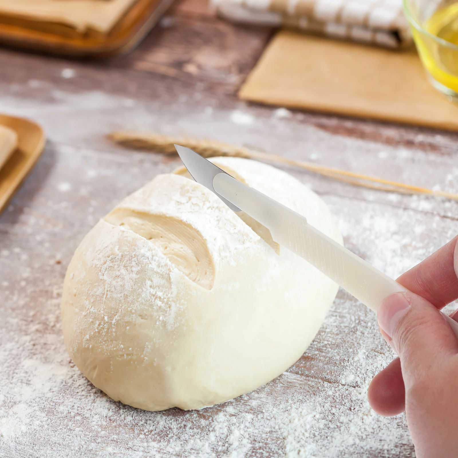 3-teiliges Bäckerei-Konturmesser, Brot-Score-Werkzeug, Scorer, Küchenbedarf, Lame-Schaber, Formung, Backwerkzeuge