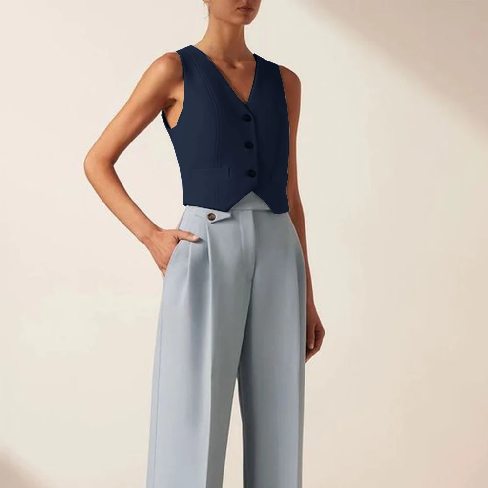 Damen weste Damen Slim-Fit Weste elegante Sommerkleid ung innen und außen getragen lässige und bequeme Pendel mäntel