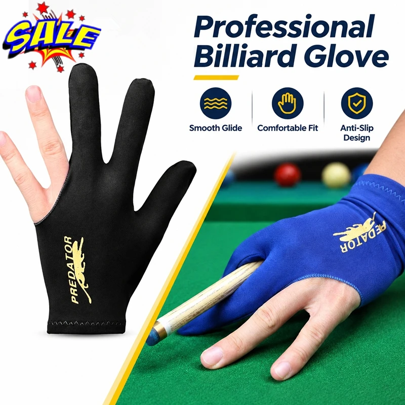 1 PCS High Quality Snooker Billiard Cue Glove Pool Left Hand Open Three Finger Accessory Fitness Accessories for Men and Women