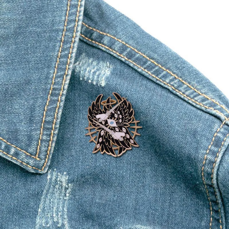 Seraphim enamel pin Christian angelology brooch badge Backpack Collar Pins Hat Jewelry accessories