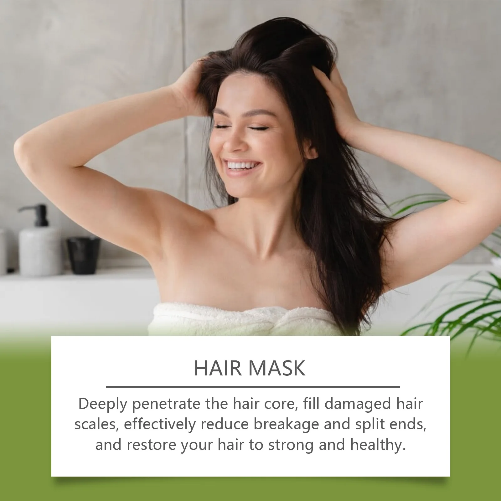 تغذي قناع الشعر الترطيب العميق القضاء على التجعد اشراق بريق تقليل القشرة تحسين جودة الشعر ترطيب قناع الشعر #5