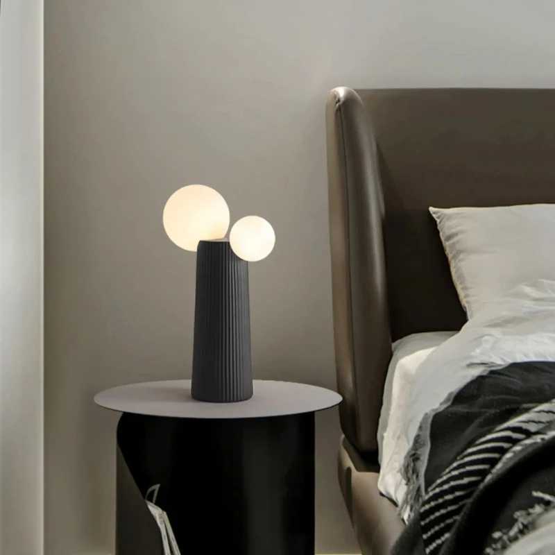 2026 French Cream Style Master Bedroom Bedside Lamp Creative Art High-end Feeling Light Luxury Cactus Decorative Lamp 5 Colors