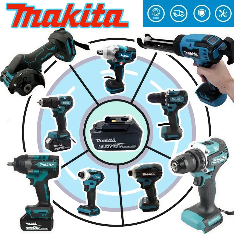 

Ударный шуруповерт Makita, аккумуляторная отвертка, электрическая сабельная пила, различные модели портативных беспроводных электроинструментов