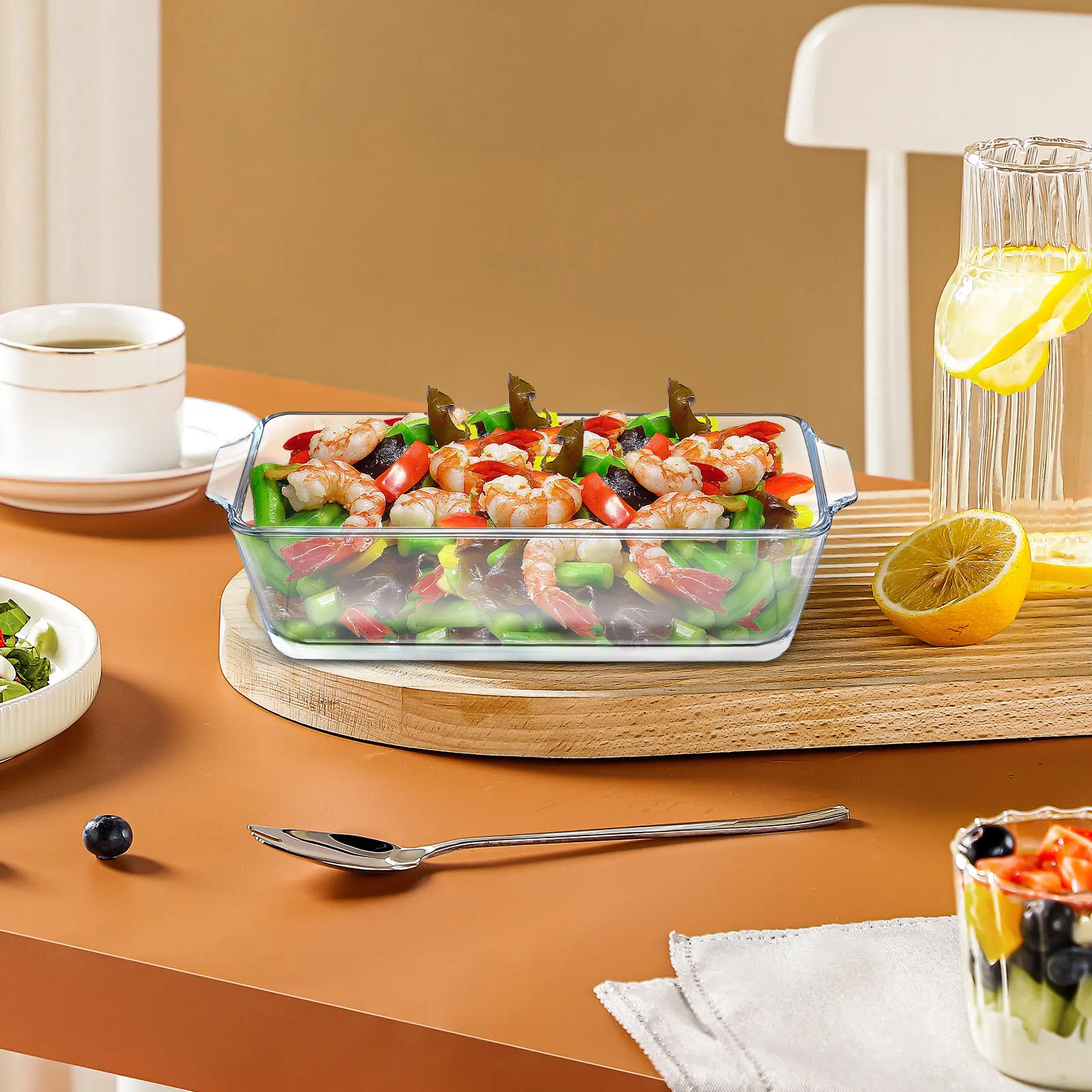 

Прозрачная стеклянная форма для запекания, жаропрочная, для приготовления на пару, для подачи хлеба, кексов, запеканок, посуда для выпечки