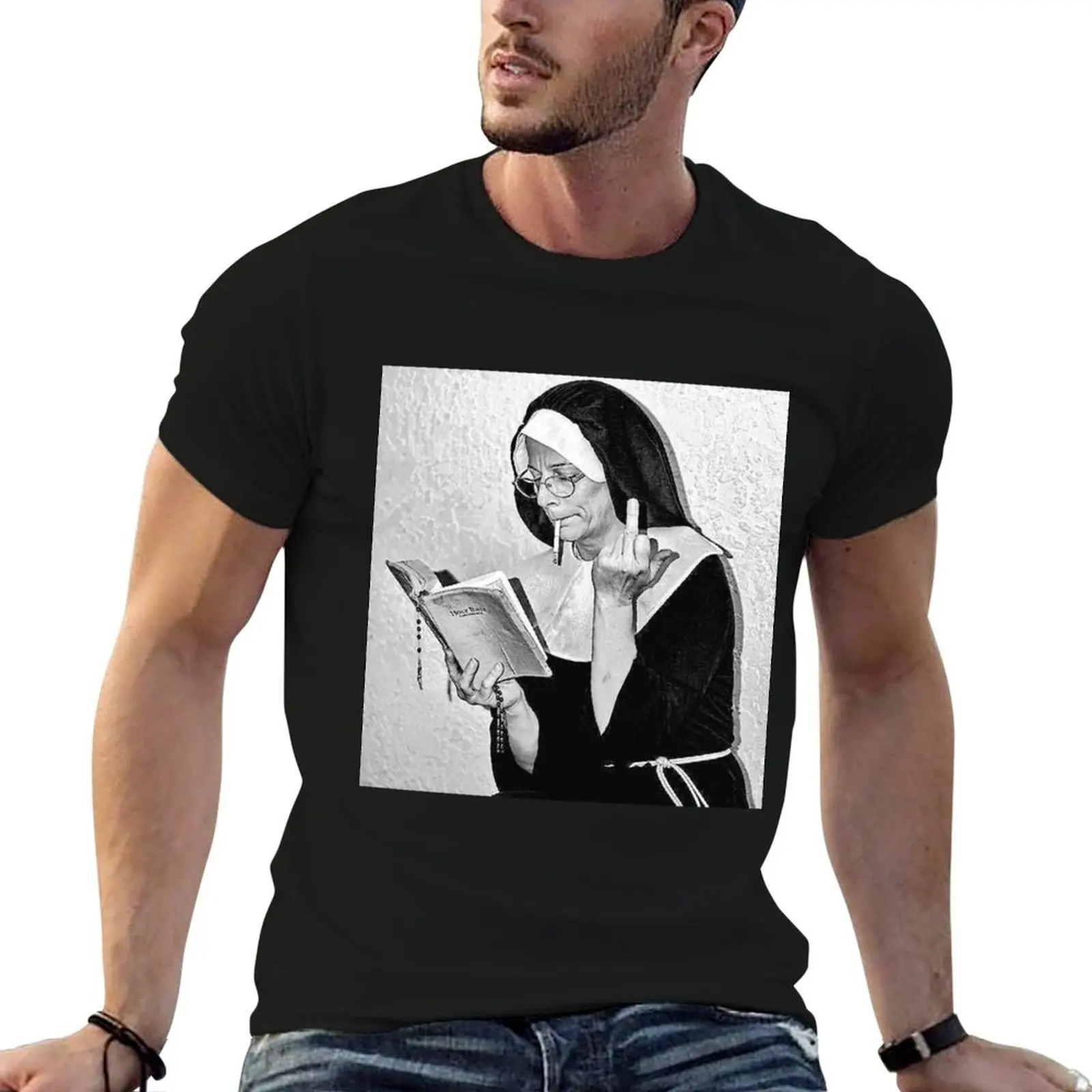 الراهبات فو * كرز دخان تي شيرت القطن تي شيرت حزمة رجل تي شيرت للرجال تي شيرت مخصص تي شيرت مطبوع