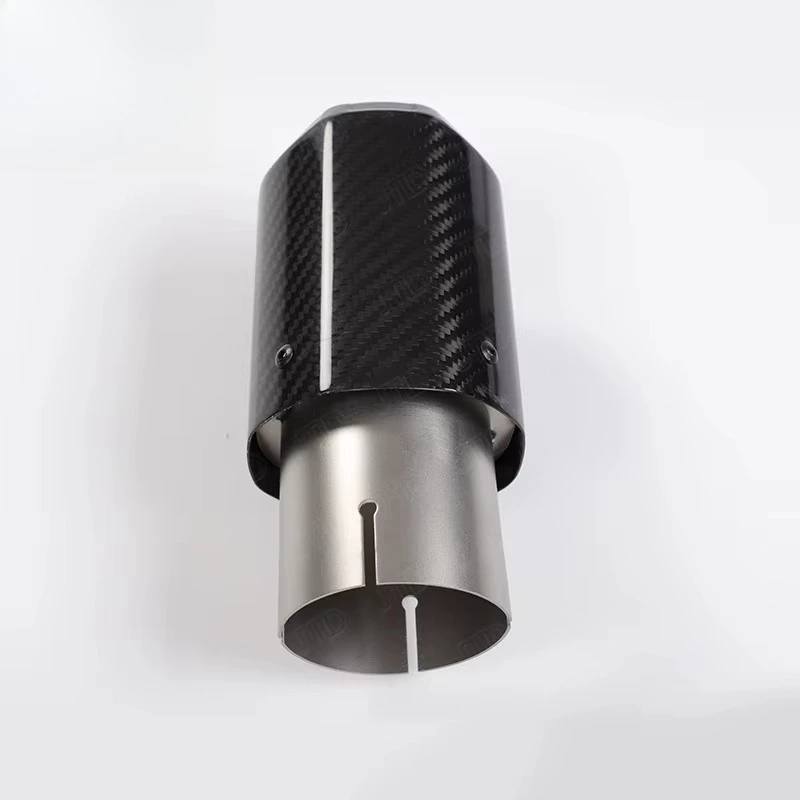 Universal Carbon Fiber 304 Stainless Steel Car Exhaust Pipe Exhaust Tip for Style