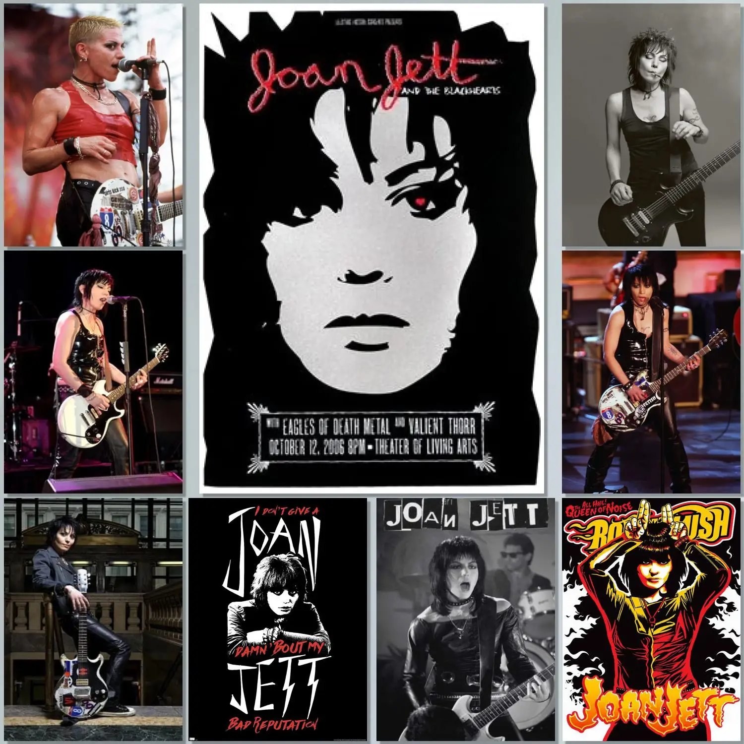 Singer Joan Jett Band Painting 24x36 Wall Art Canvas Posters room Modern Family bedroom Decoration Art wall decor