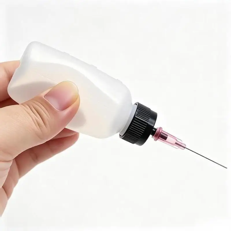 1 Set mit 30ml Präzisions-Spitzflaschen aus Kunststoff mit mehreren stumpfen Nadeln zum Abtropfen. – Detail 5