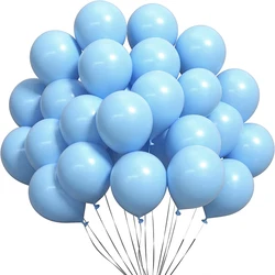10/20/30pcs 10inch Pastel Blue Balloons Retro White Sand Nude Coffee Brown Latex Ballon Birthday Wedding Baby Shower Party Decor
