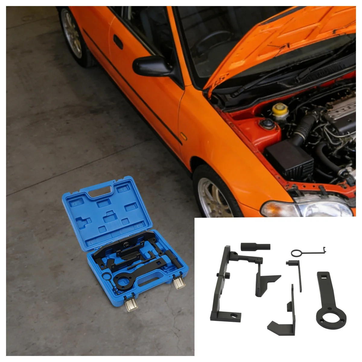 

Engine Timing Belt Tool Kit, Camshaft Balance Shaft Adjustment Set, Car Repair Tool Accessories for Engine Adjustment