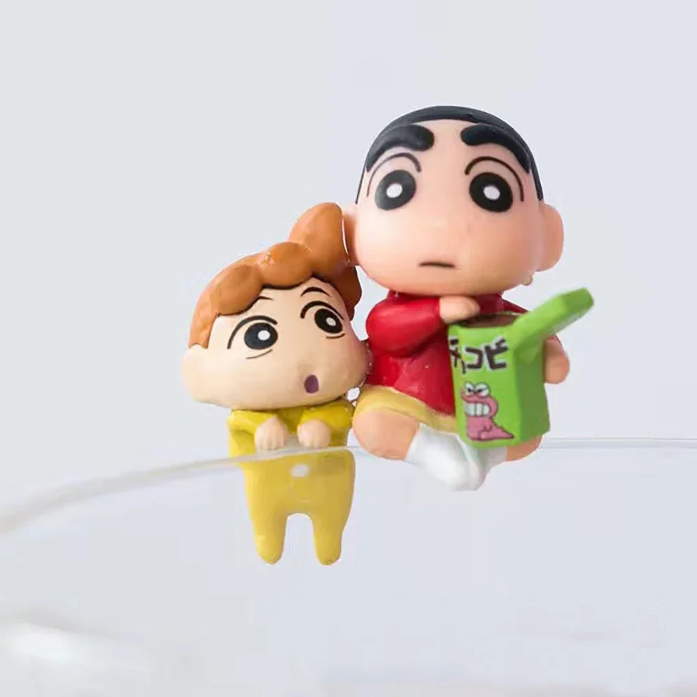 Crayon Shin Chan Cartoon Figure Kawaii Toy Anime Cup Jewelry Series Decorations Action Figurines Japanese Toys Cute Gift
