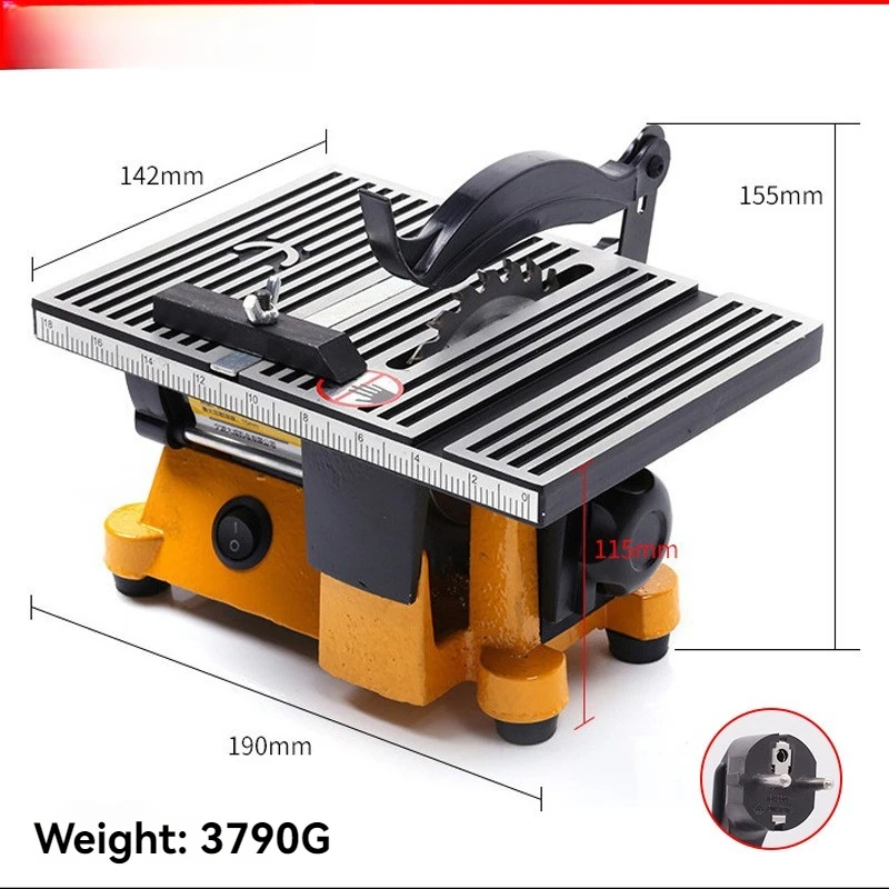 Mini Bench Saw Circular Blade Small Table Sawing Machine Steel Metal Desktop Cutting Machine Multifunction Power Tool ﻿