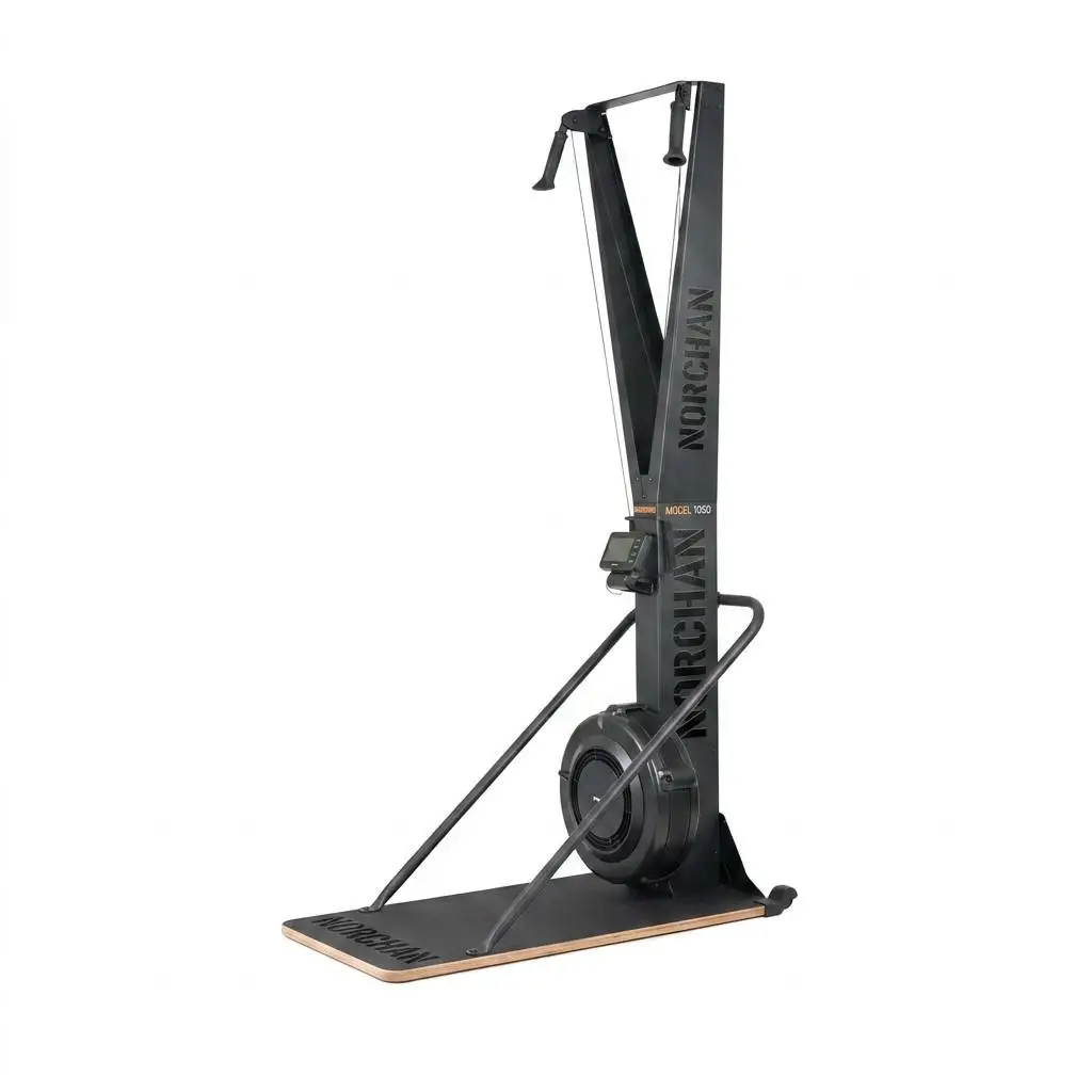 Official Competition Air Resistance Foldable Aluminum Alloy Solid Wood SkiErg Ski Machine PM5 Indoor CrossFit Athlete Endurance