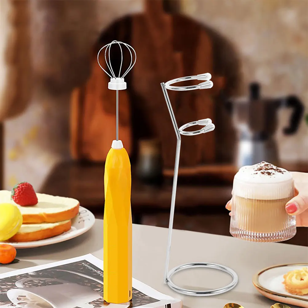 

2Pcs Stainless Steel Milk Frother Stand Frother Rack Kitchen Countertop Organizer Holder Mixer Rest