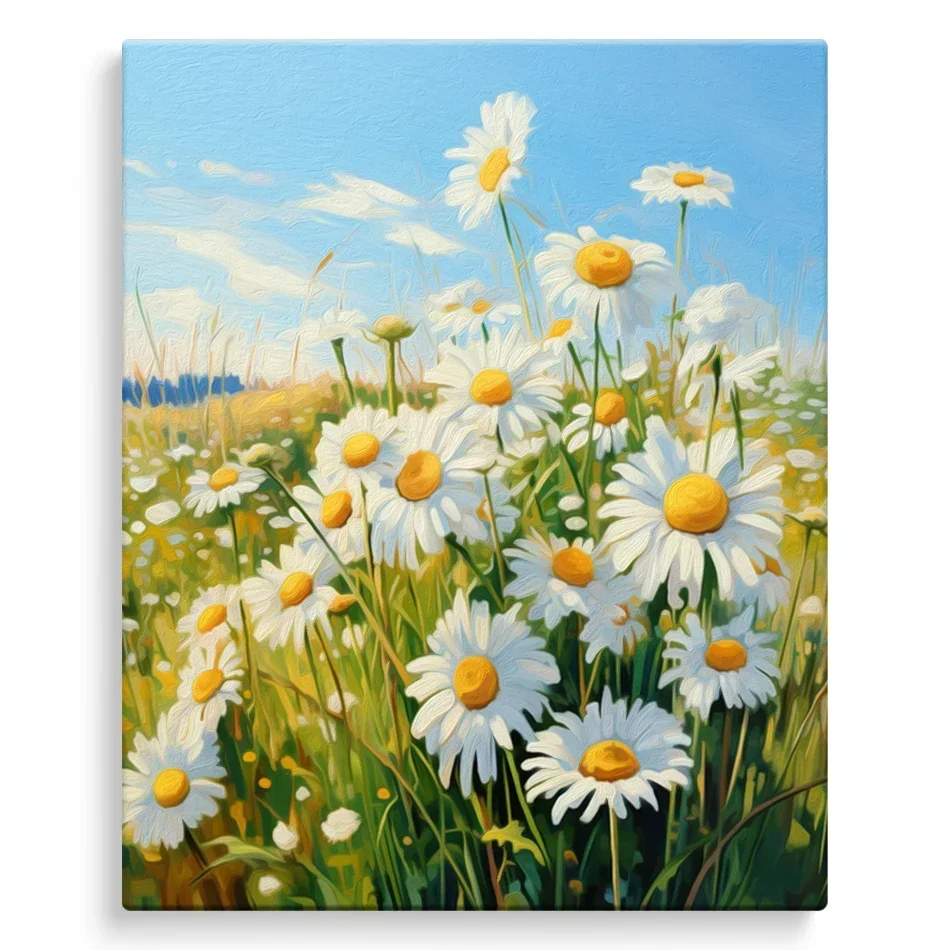 

473603 Painting Paints By Numbers Flowers Daisy Scenery Personalized Gift Picture Paint Oil Adults Crafts Bedroom Decoration