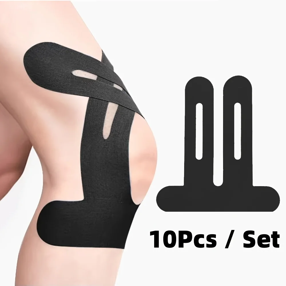 10 STKS Kinesiologie Tape voor Knieën, Waterdicht en Elastisch, Ademende Knie Tape, Atletische Tape Bieden Ondersteuning & Stabiliteit voor Hardlopen