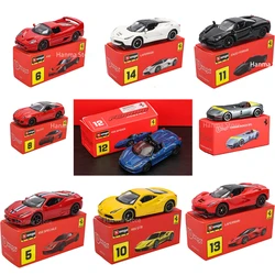 Modelo do carro da série de Bburago-Ferrari, brinquedos do Natal das crianças, presente dos meninos, 1:64, SP1, 458, ENZO, F40, F12TDF, SF90