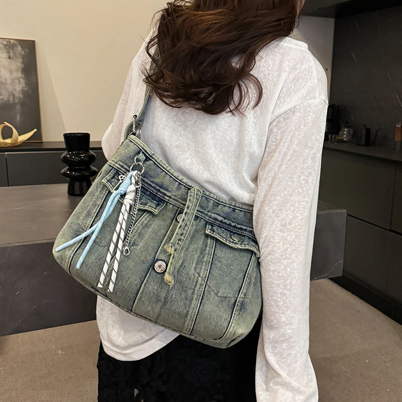 

Trendy Classic Shoulder Bag For Women With Textured Leather And Elegant Lines Offering Spacious Compartments Includes Diaper Bag