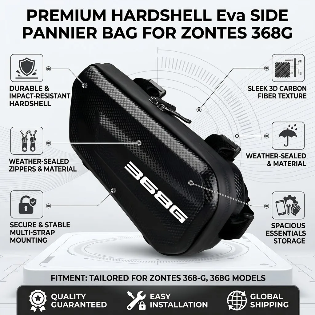 Easy To Clean Large Capacity EVA Motorcycle Saddle Bag Tool Bag With LOGO For ZONTES ZT 368G 368-G 368 G G368 2024-2026