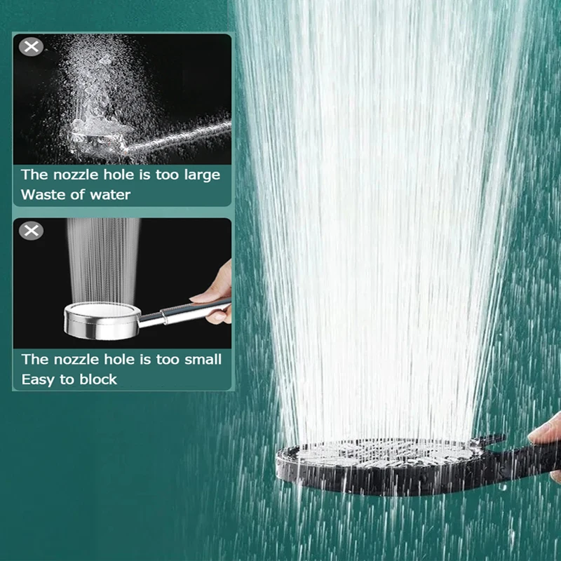 13CM Big Panel Large Flow Shower Head High Pressure Rainfall Shower Water Saving 3 Modes Adjustable Shower Bathroom Accessories