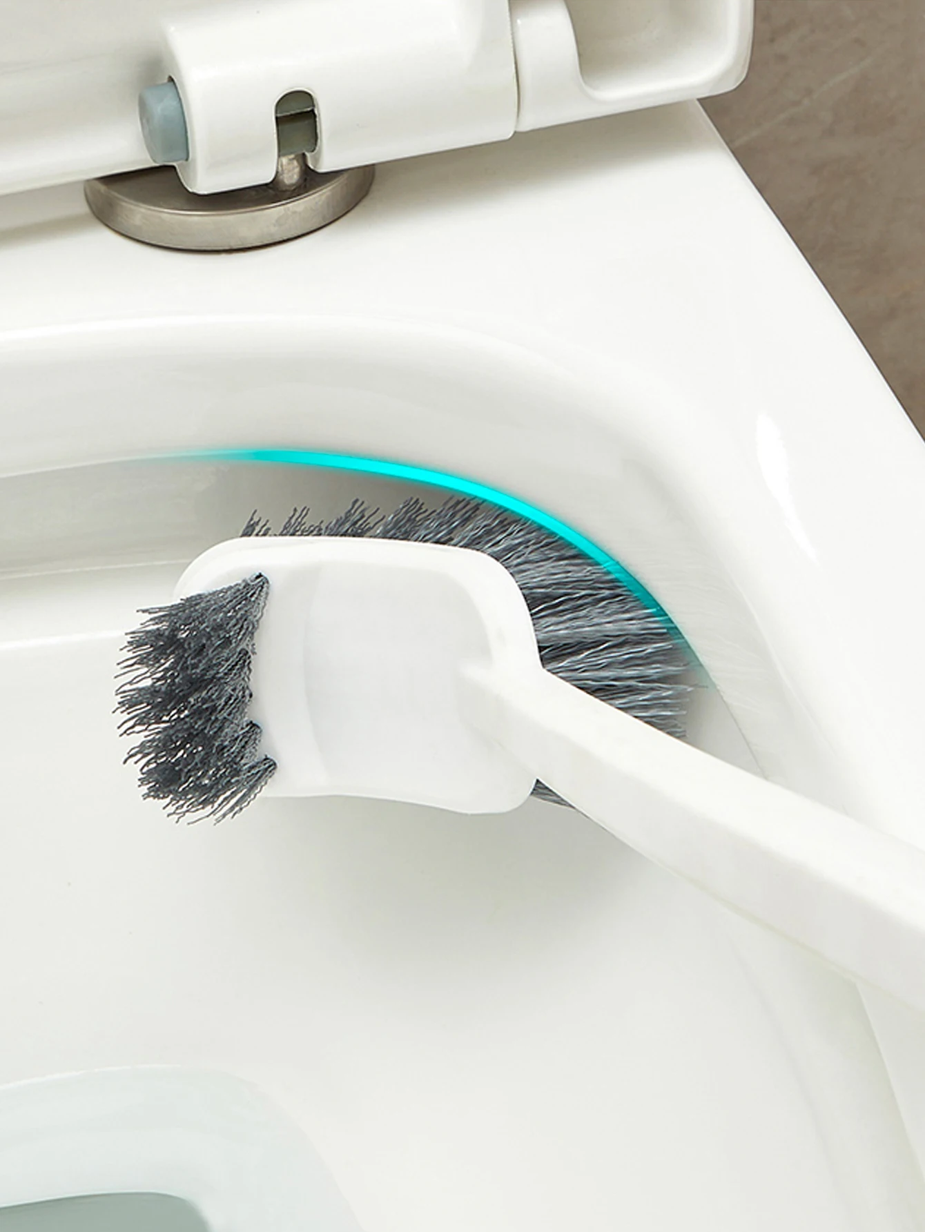 Suction Cup Toilet Brush, Long Handle, Soft Fur, Household Bathroom Cleaning, Squatting Pit, No Dead Corners, Multi-Color