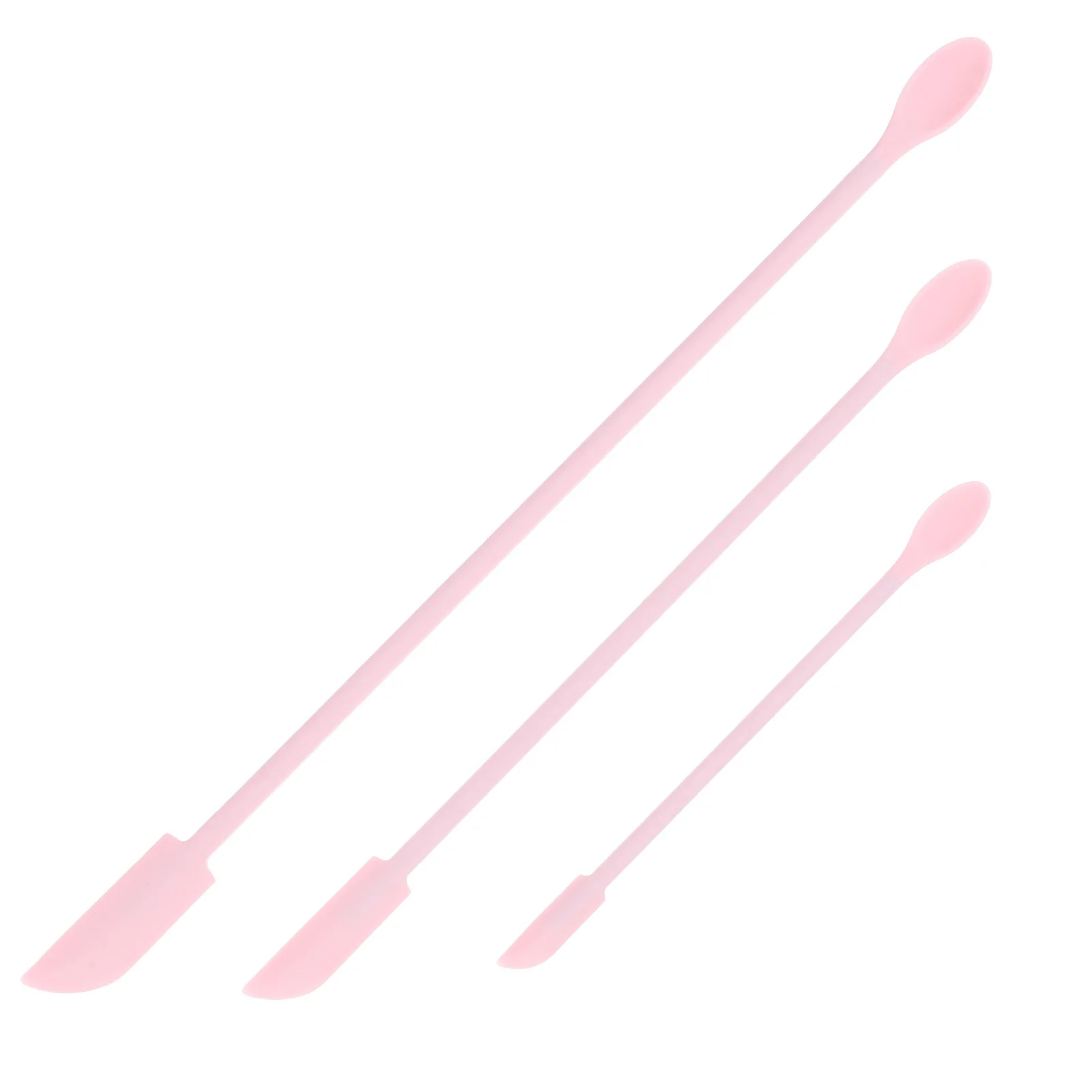 3pcs Silicone Cosmetics Spatula Beauty Scraper Reusable Lotion Cream Face Mask Tool For Bottle Shampoo Lip Gloss Nail Polish