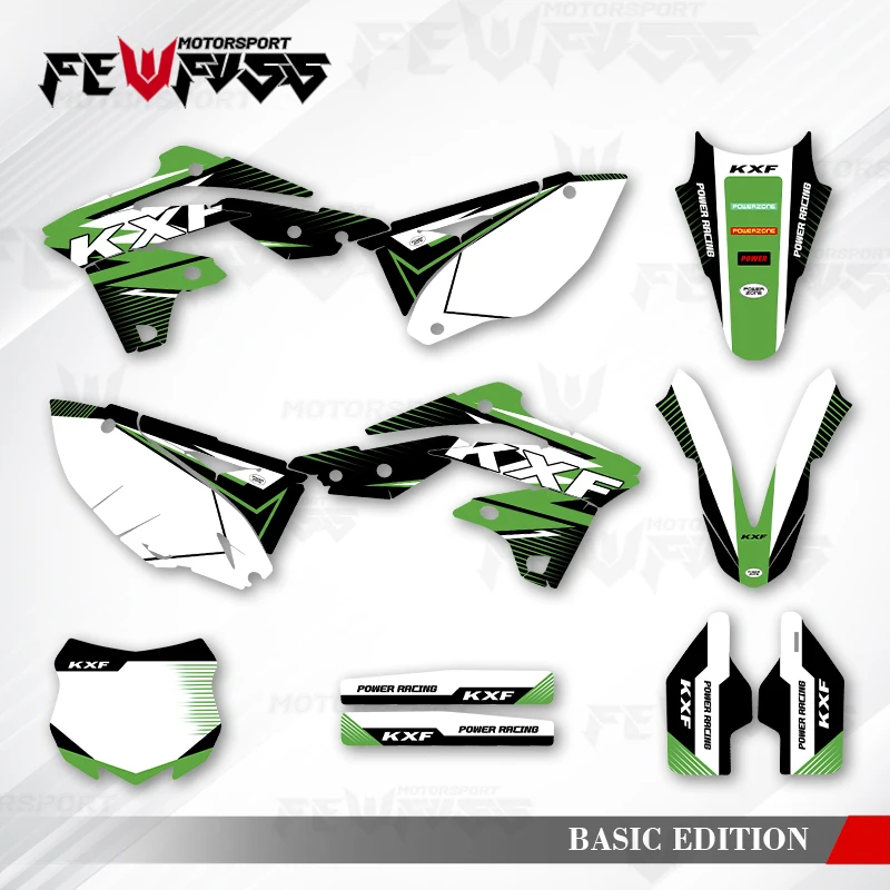 

Fewfuss Graphics Decals Stickers Motorcycle Background Custom For Kawasaki KX250F KXF250 KXF 250 2013 2014 2015 2016 001