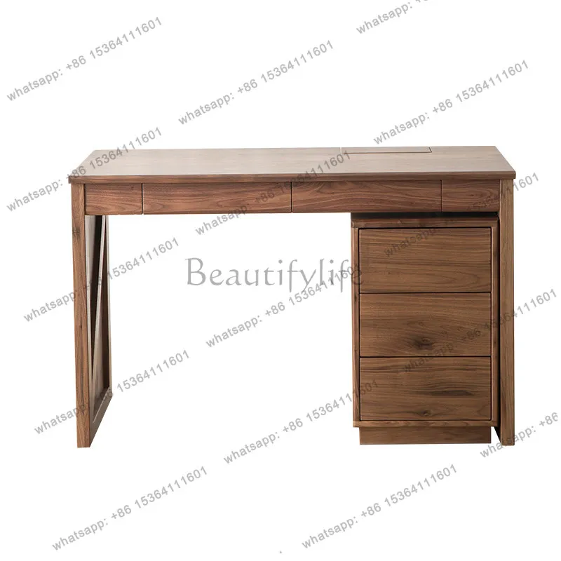 

North American black walnut desk all solid wood modern simple computer desk