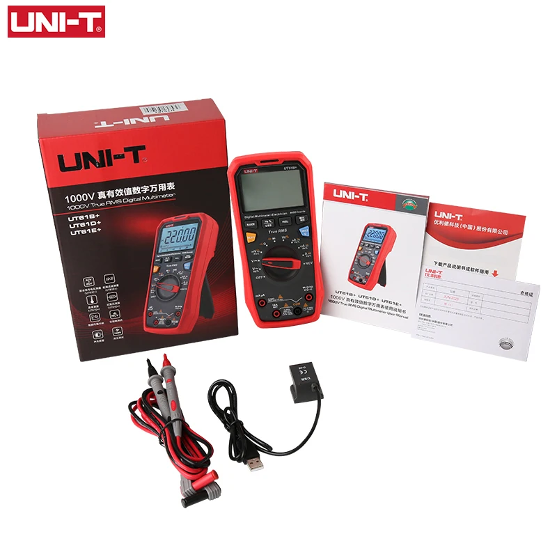 UNI-T UT61E PLUS UT61D + UT89XD UT890D + UT161E UT161B المهنية الرقمية المتعددة 1000 فولت الفولتميتر مكثف تستر صحيح RMS