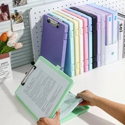 A4 Folder Metal Clip A4 Size Writing Clipboards File Bag File Bag Candy Color Korean Simple Office Stationery Medical School Job