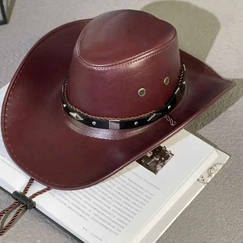 

652F Breathable Gentleman Western Cowboy Hat Vintage Hat Mountaineering Hat