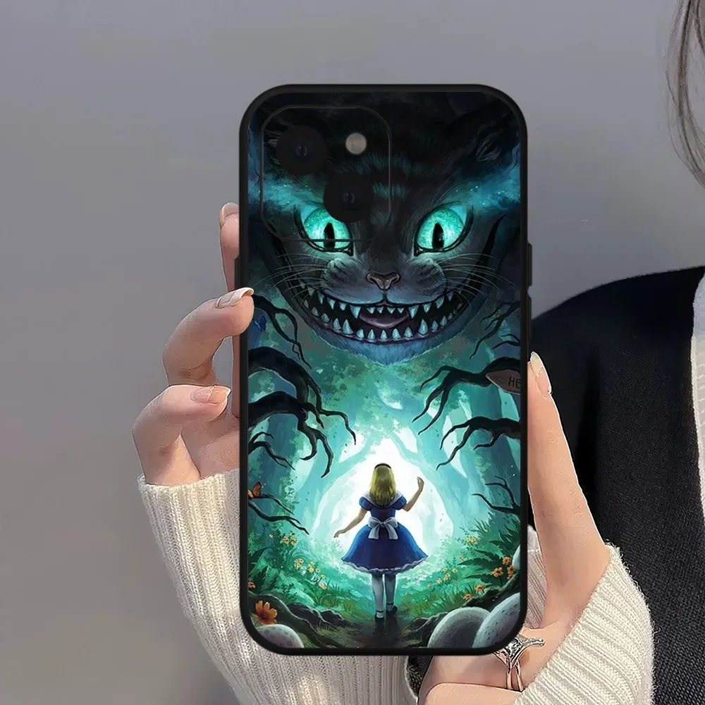 Alice nel Paese delle Meraviglie Cheshire gatto Disney Cassa Del Telefono Per iPhone Mini 11 12 13 14 15 Pro XS Max X Plus SE XR Shell