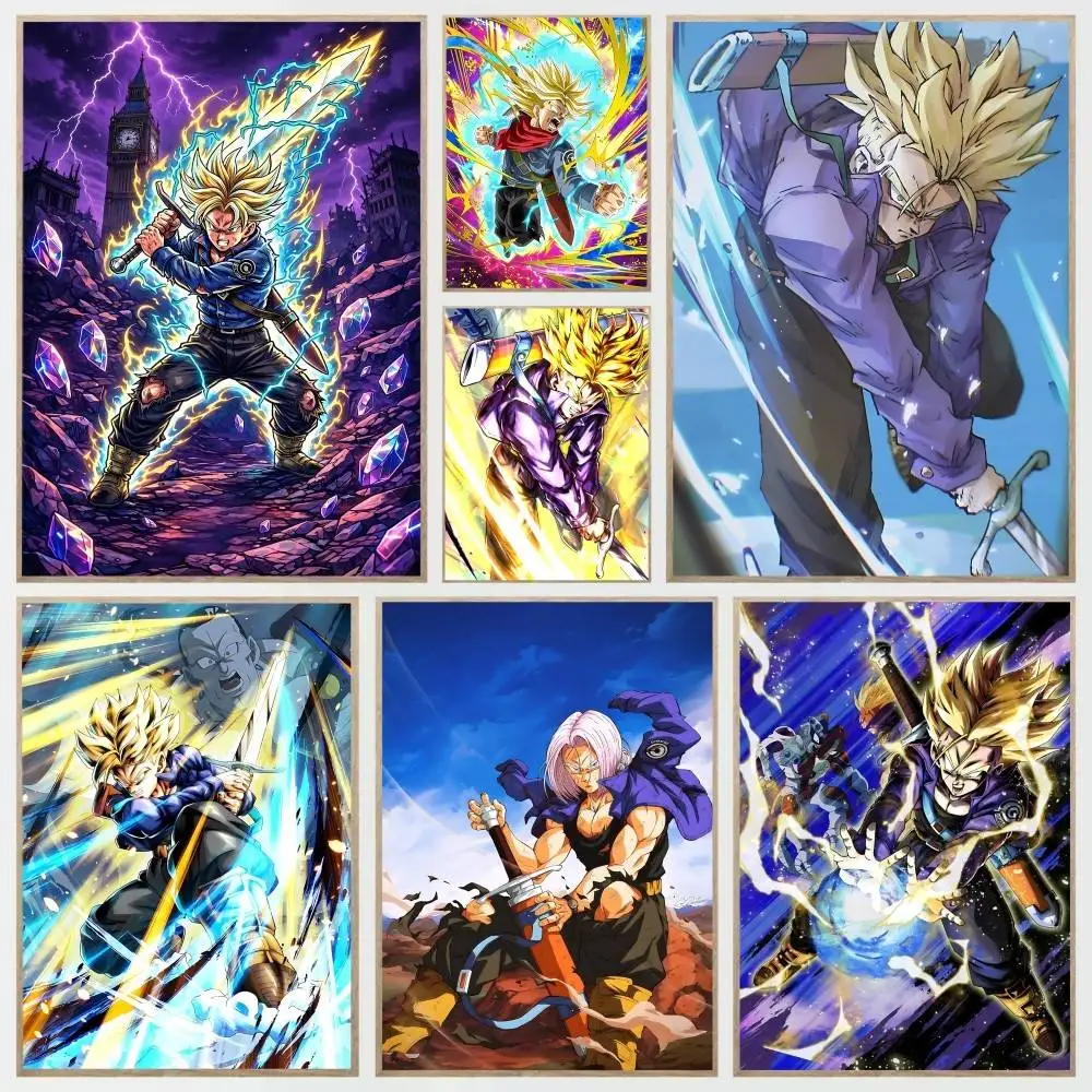 1PC Anime Dragon Ball Trunks Posters Self Adhesive Waterproof Ideal For Living Room Bedroom Bar Decoration