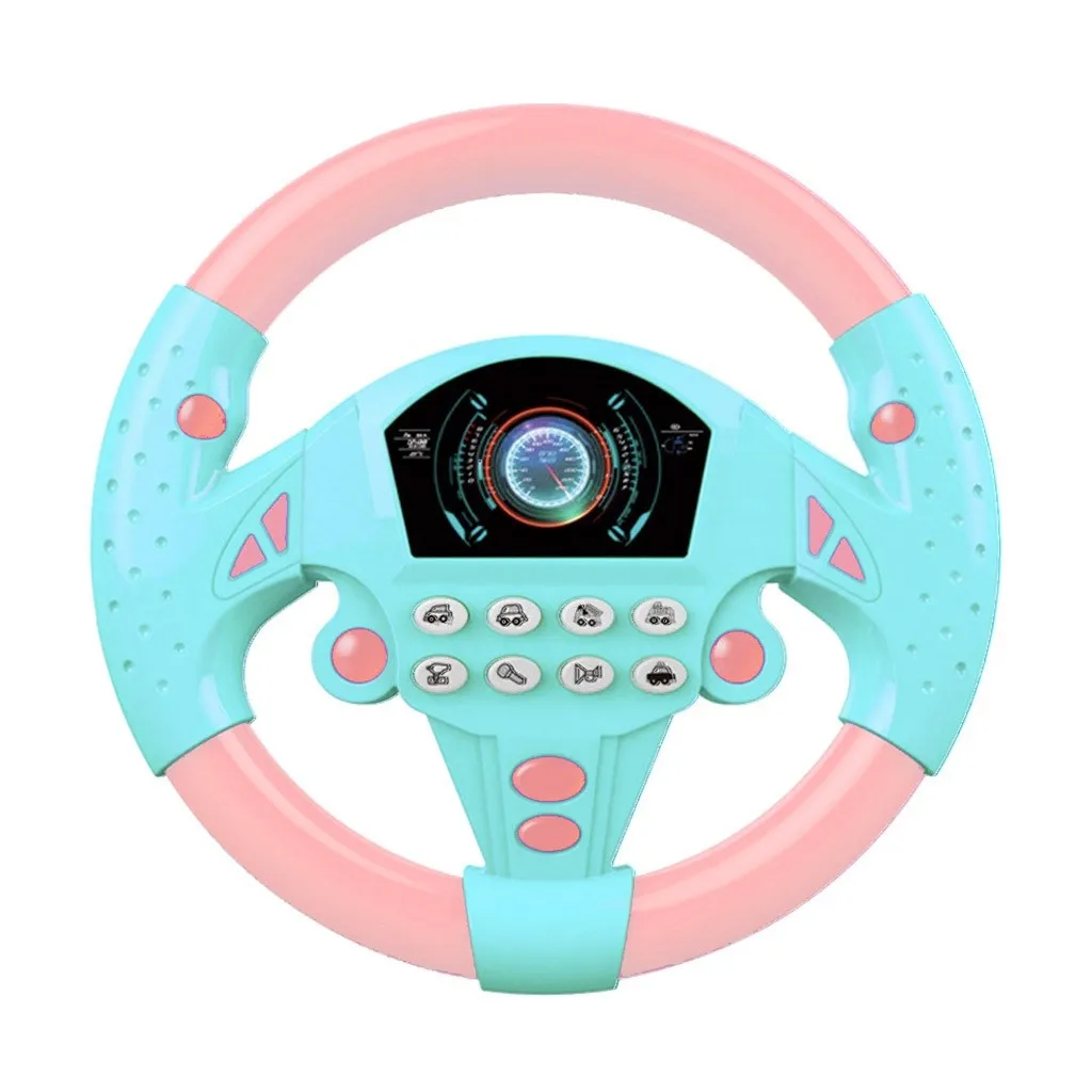 Eletric Simulation Steering Wheel Toy with Light Sound Baby Kids Musical Educational Copilot Stroller Steering Wheel Vocal Toys image 5