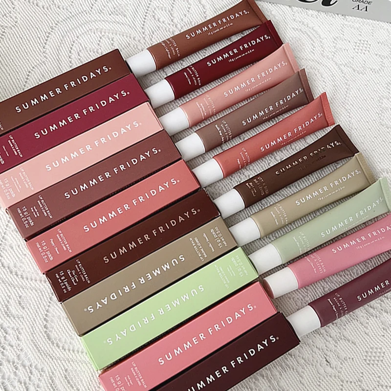 الموضة المتخصصة الصيف الجمعة الوردي السكر الفانيليا بلسم الشفاه ترطيب أحمر الشفاه مجموعة لينة أنبوب مرآة ملمع الشفاه الشفاه ماكياج الرعاية