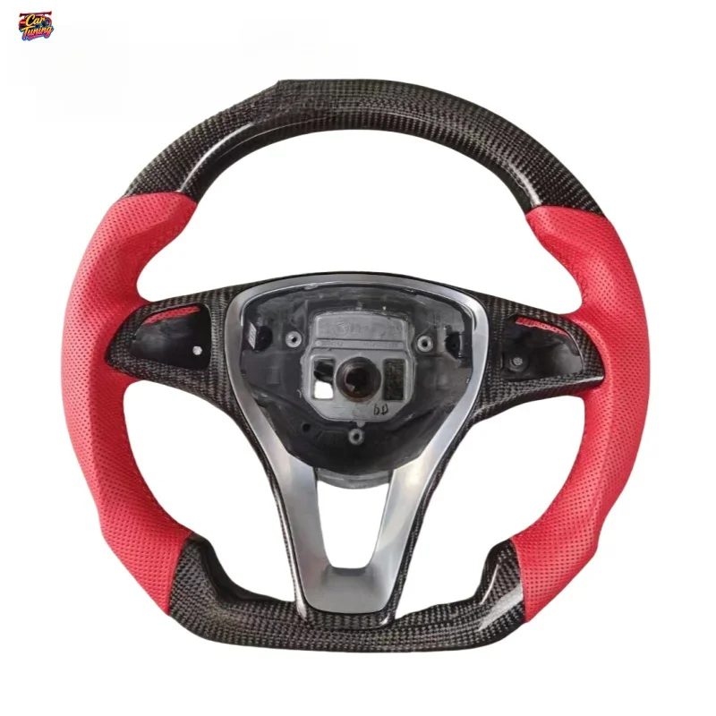 For Benz C180 C200l C260l E300 W205 Sports Flat Bottomed Carbon Fiber Steering Wheel Upgrade Without