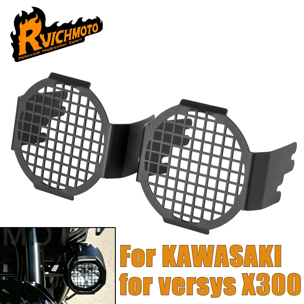 Motorcycle Accessories Foglight Guard Grille Lamp Cover X300 LED Fog Lamp Light Protector For KAWASAKI for versys X300 300 X 300