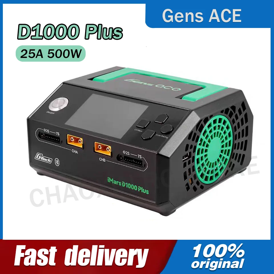 Grace D1000 Plus 25A 500W AC100-240V 2-7S Battery Dual Smart Charger