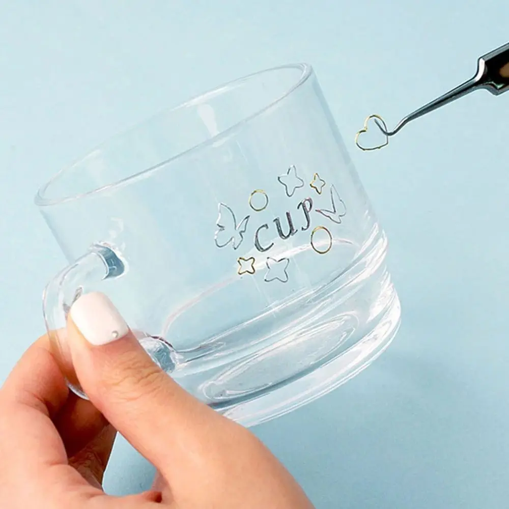 

Collage Material Sticker Transparent Bronzing Stickers Stars Moon Fantasy Series Decoration Stickers PVC Laser Stickers