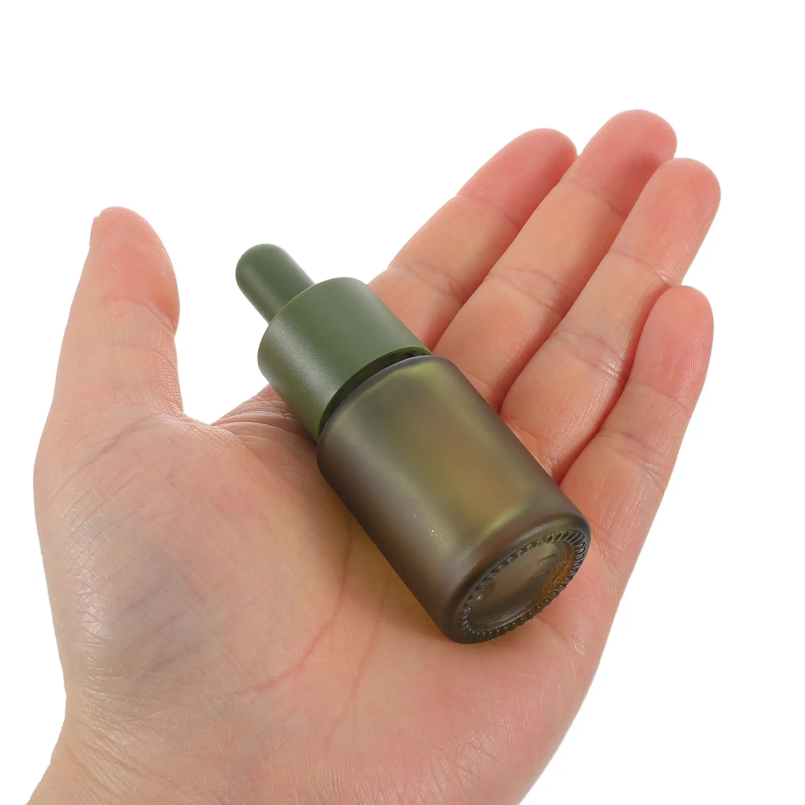 

3Pcs Green Frosted Glass Dropper Bottles 15Ml Mini Liquid Pipette Container for Essential Oils Skincare Travel Refillable