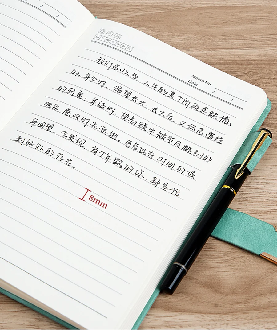 Dickes Vintage-Notizbuch im A5-Format mit Magnetverschluss, Lesezeichen, perfekt für Studenten und Berufstätige, Tagebuch für Geschäftstreffen – Detail 7