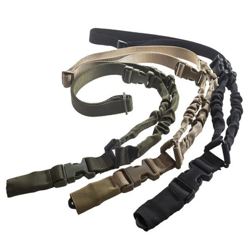 Adjustable Military Tactical Gun 1 One Sling Single Point Quick Release Bungee Rifle Shoulder Belt Hunting Starp Airsoft M4 AR15