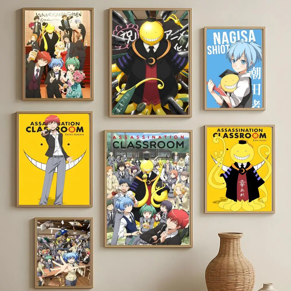 Anime Assassination Classroom Poster Versatile HD Waterproof Wall Art Self-Adhesive Decor for Any Space Ideal Gift
