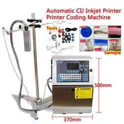 Automatic Industrial CIJ Inkjet Printer Online Printer Coding Machine For Batch Code Number Date PVC Bottle Plastic Pipe Bag ID