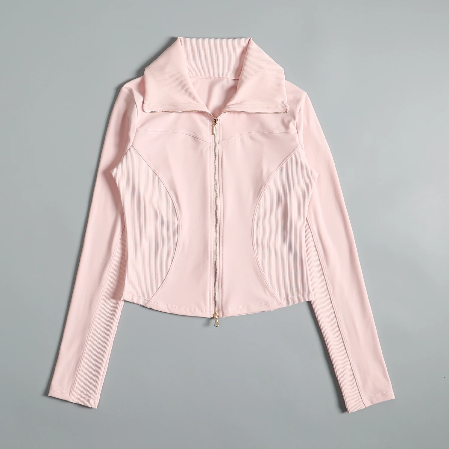 Casaco esportivo feminino outono e inverno fino curto pilates treinamento roupas de fitness moda yoga manhã jogging