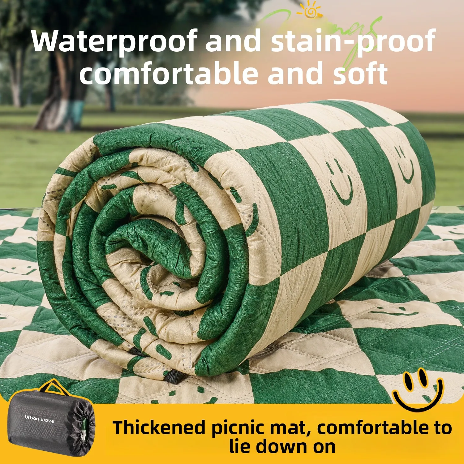 Thick Waterproof Picnic Blanke - đánh giá và giá Outdoor Camping Rug Waterproof