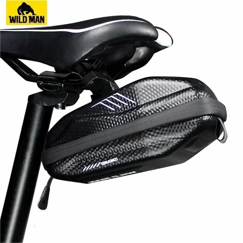 WILD MAN Rainproof Bicycle Saddle Bag Cycling Rear Bag Bike Seat Bag Cycle Seatpost Bag Mtb Accesorios Can Hang Taillight