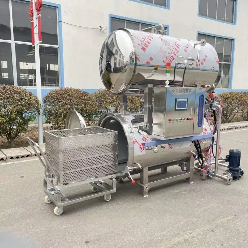 Olla de esterilización de carne para almuerzo enlatada, olla de esterilización de alta temperatura para dumplings de carne de arroz glutinoso, gachas de desayuno