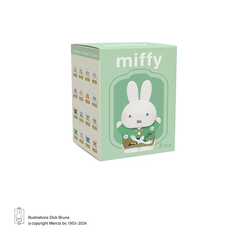 Kawaii Miffy Cartoon Serie antica Gioco di moda Modello Decorazione da tavolo a mano Simpatico giocattolo per bambole Regali di Natale