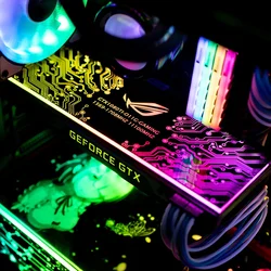 Barrow Case Side GPU Backplate Panel Chassis light board For PC decoration Customization 5V ARGB/ 12V RGB/ Molex Colorful MOD